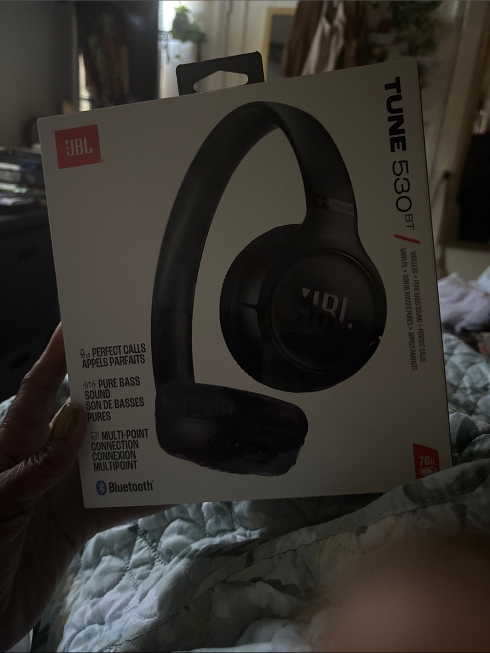 JBL Tune 530BT Wireless On-Ear Headphones - Black